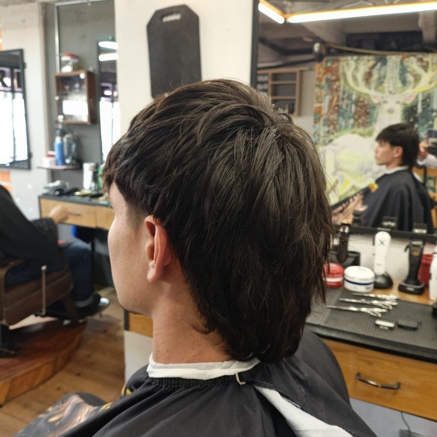 Antes: Modern Mullet + Taper Fade